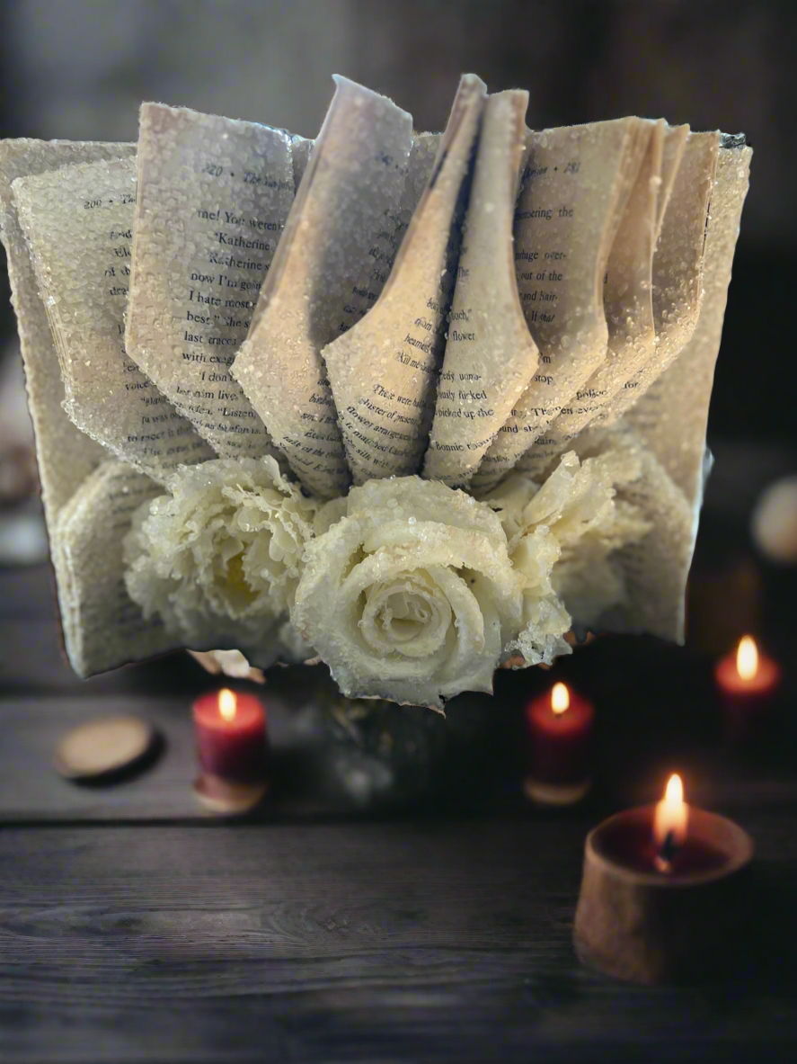 Crystallized TVD TO Book With White Roses