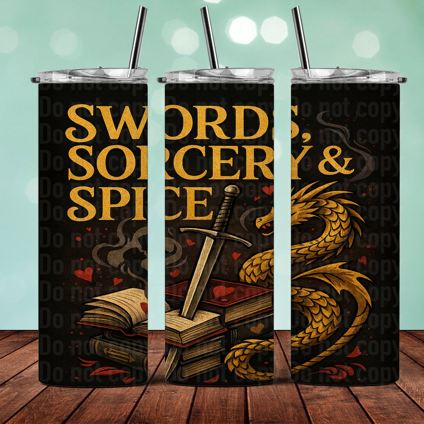 Swords Sorcery Spice 20oz Skinny Tumbler