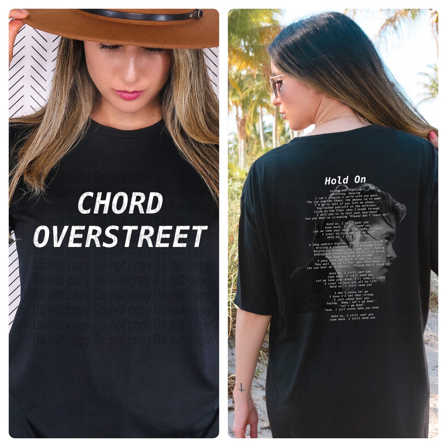 Hold On Lyrics with Image Chord Overstreet Front and Back