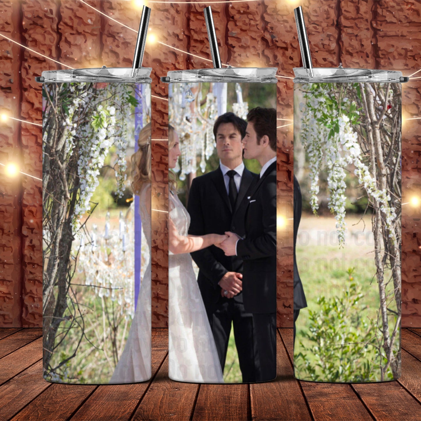 June Wedding VOWS 20oz Skinny Tumbler