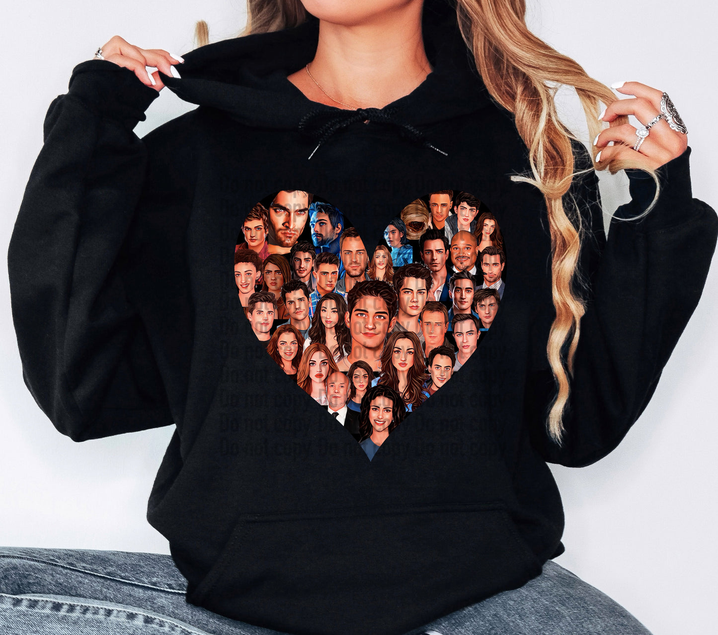 Teen Wolf Cast In Heart Cartoon Style