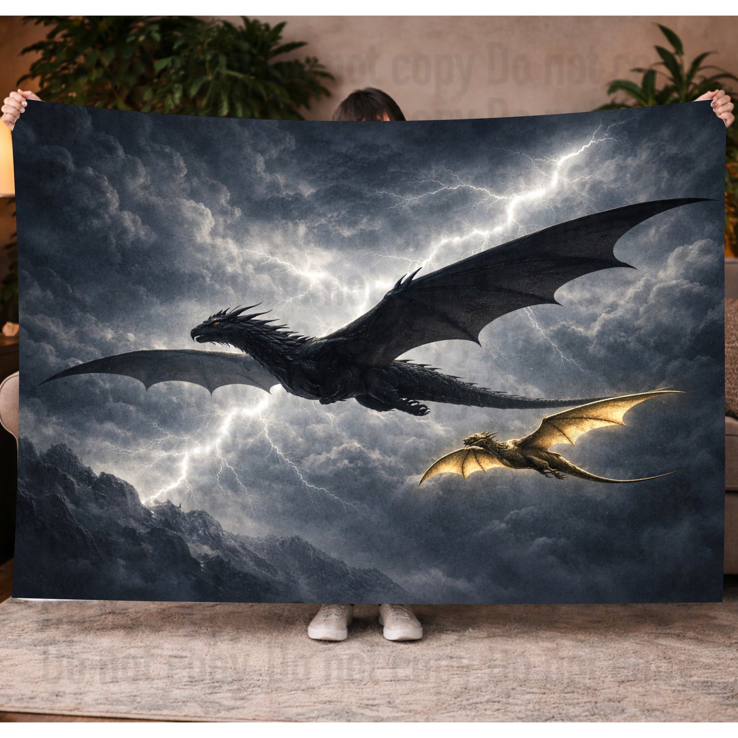 4th Wing Dragon Duo Blanket - Pre Order