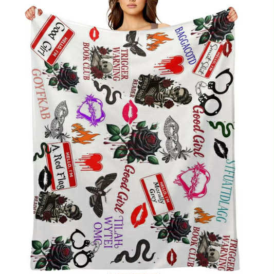 Bookish Multi Icon Blanket - Pre Order