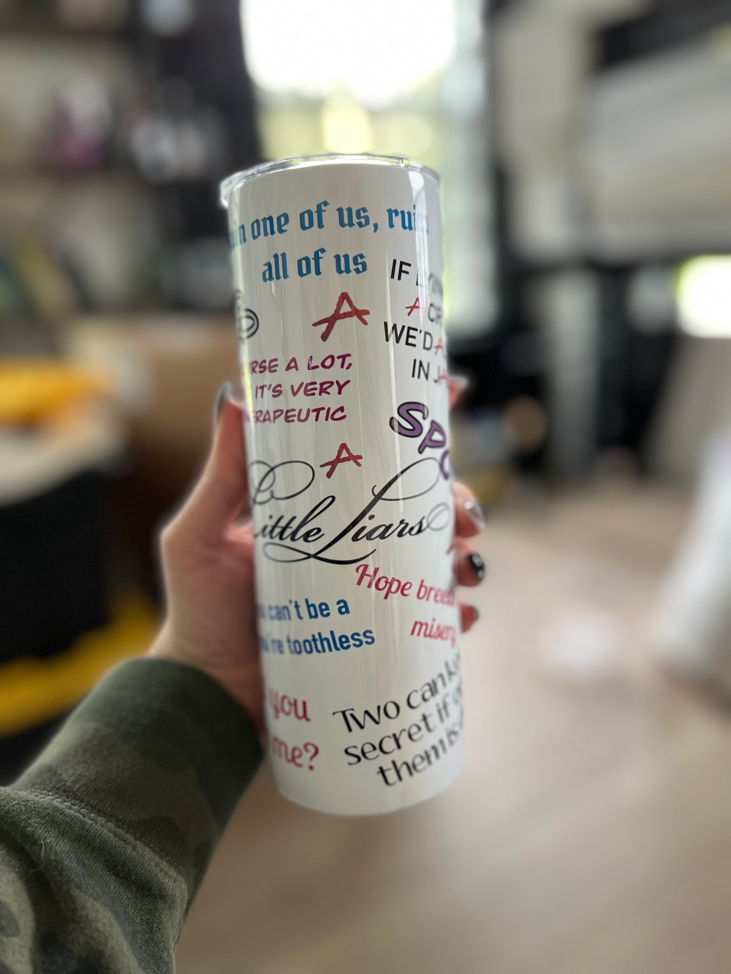 PLL Multi Iconic Images 20oz Skinny Tumbler