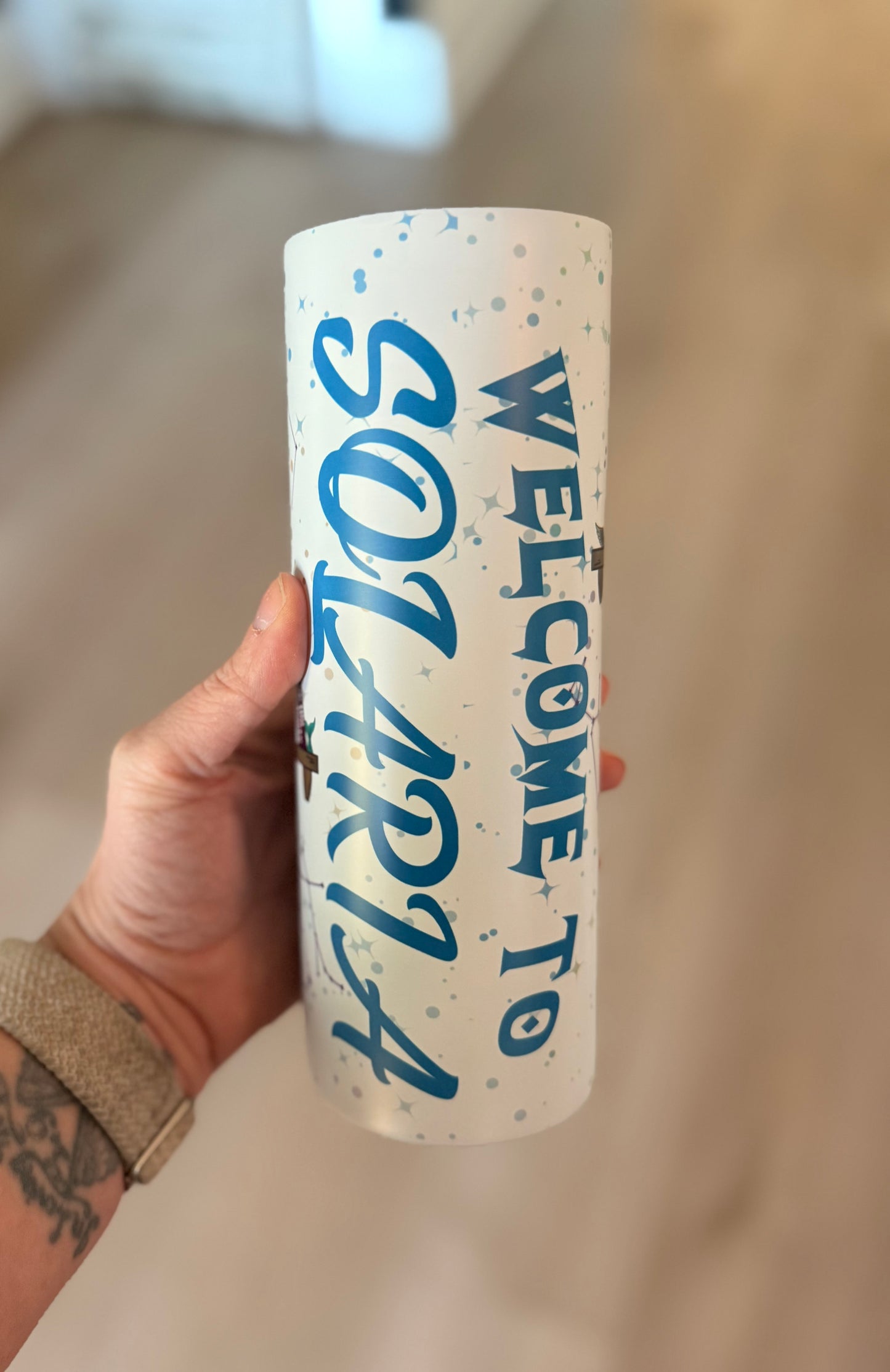 Welcome To Solaria Bookshelf (Officially Licensed) 20oz Skinny Tumbler