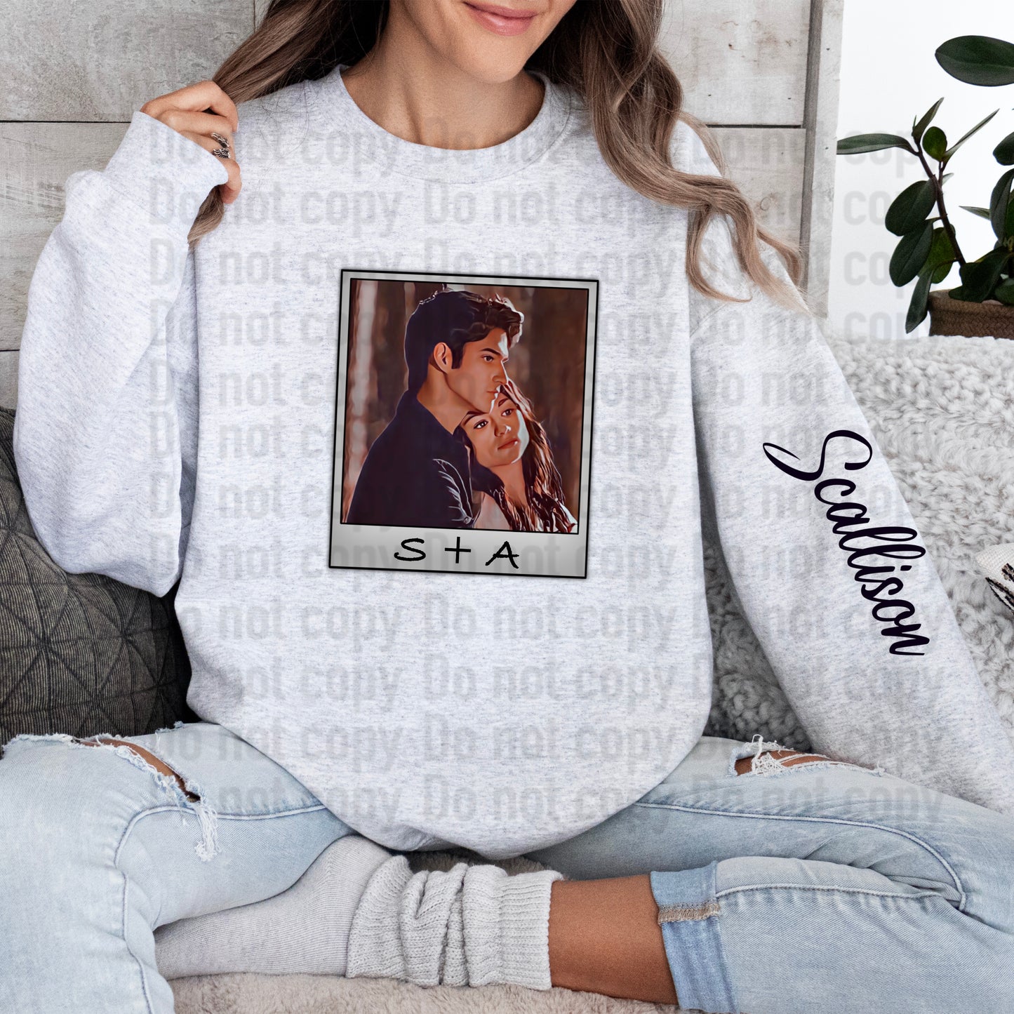 Scallison Cartoon Polaroid Style Crewneck or Hoodie