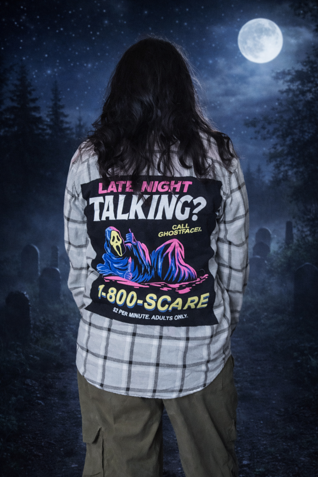 Ghostface 1-800-SCARE Flannel