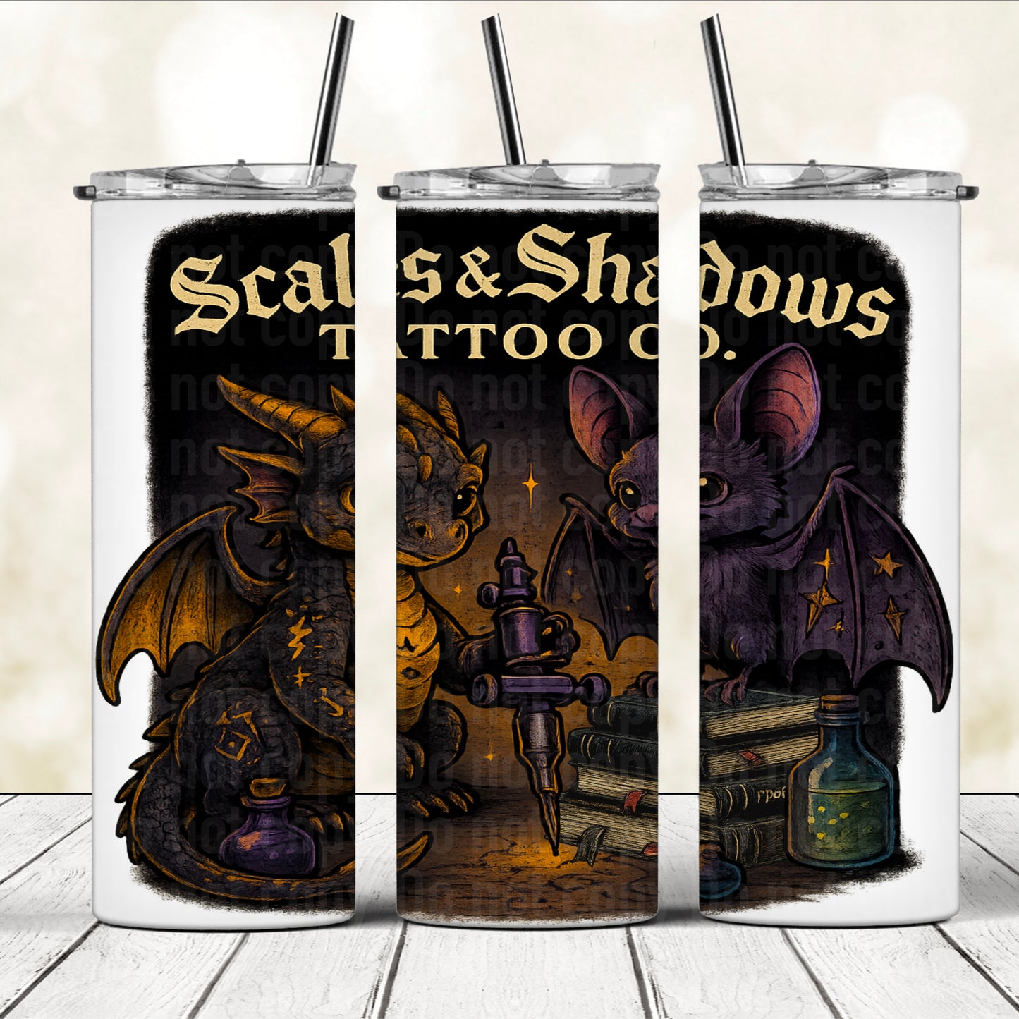Scales & Shadows Tattoo 20oz Skinny Tumbler