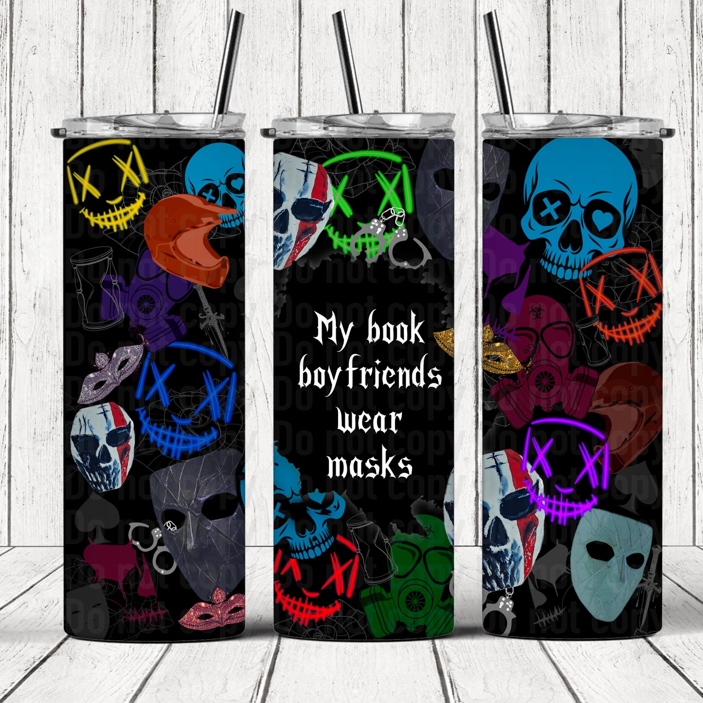 Masked Book Boyfriend 20oz Skinny Tumbler