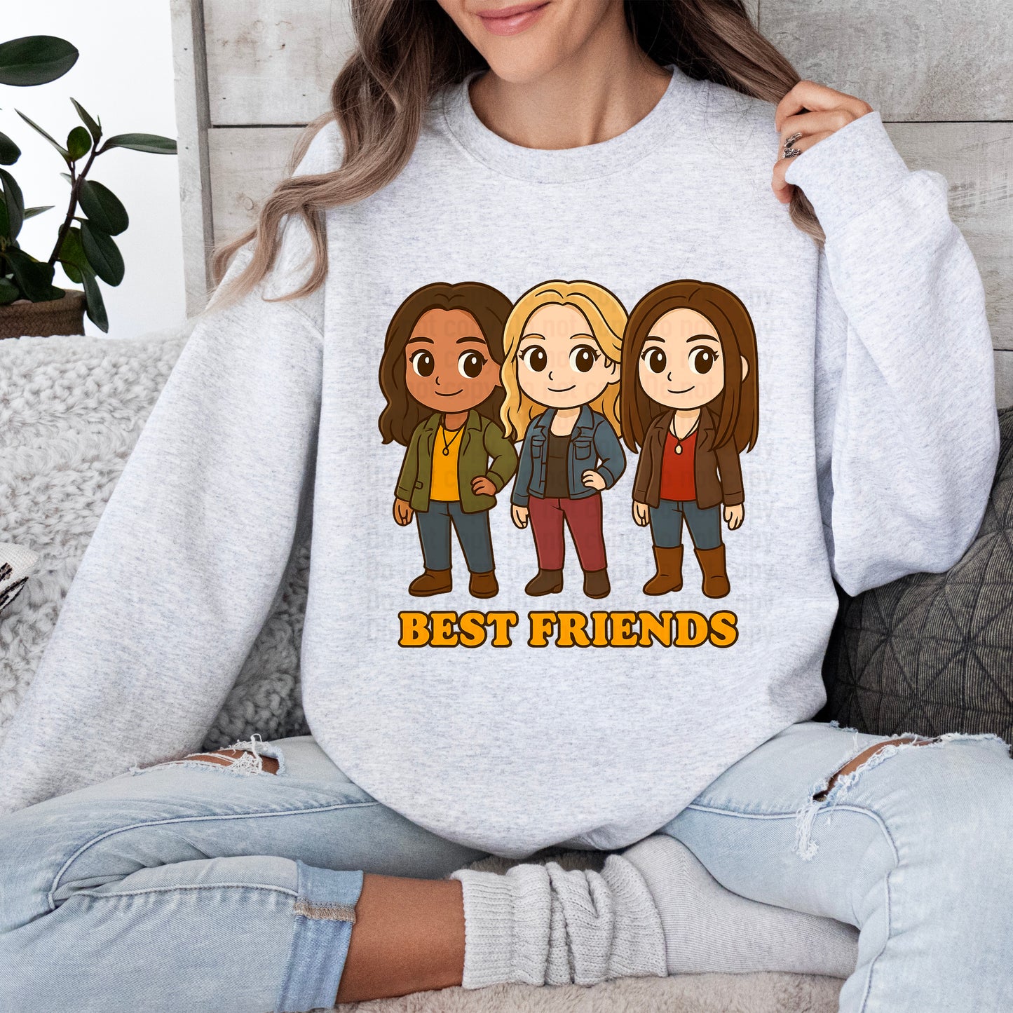 Best Friends Trio Cartoon