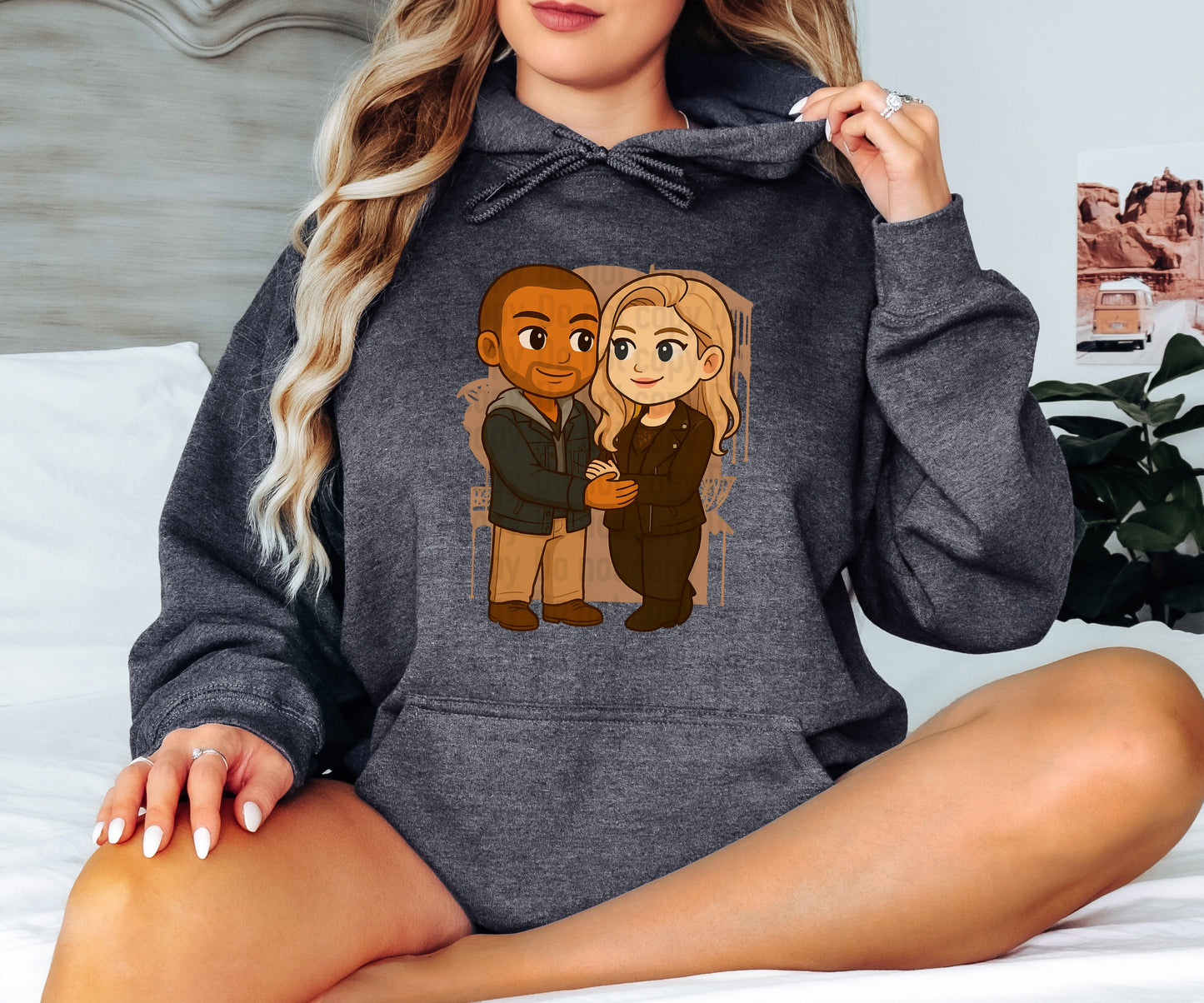 Marcel and Rebekah Cartoon