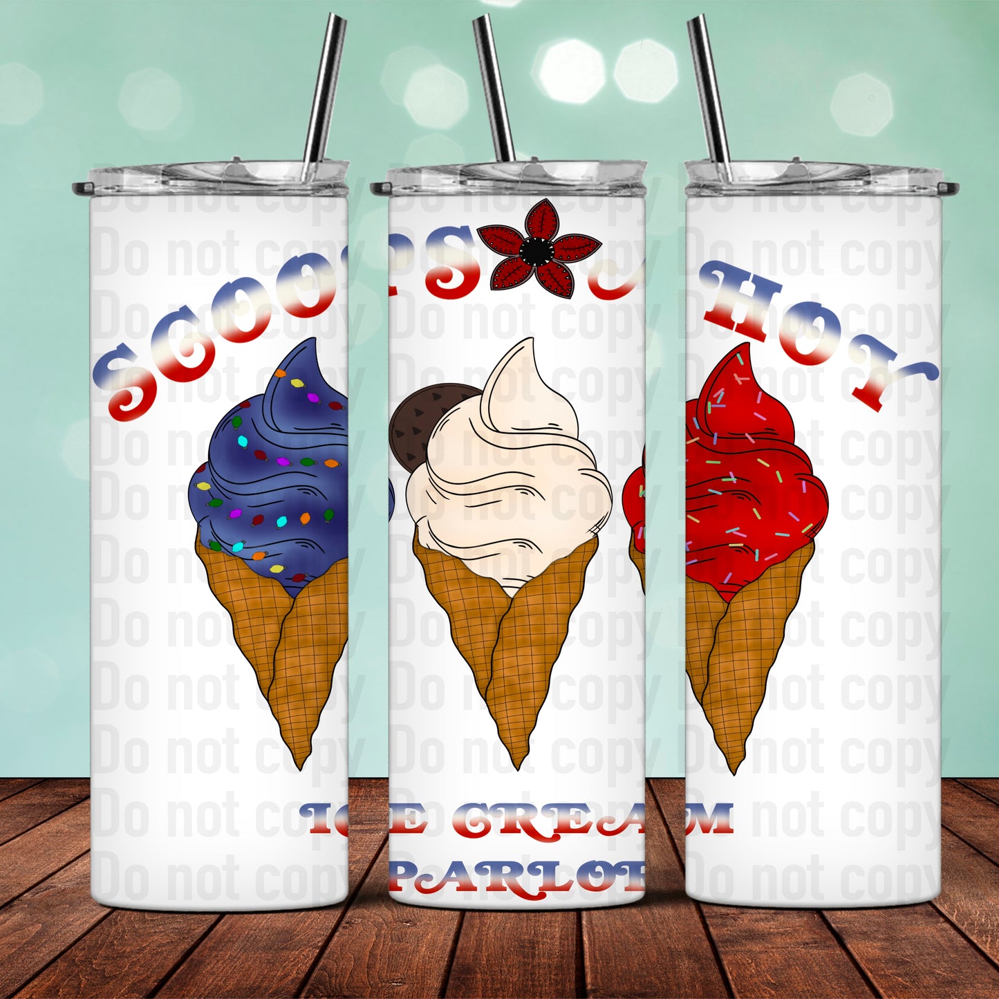 Scoops Ahoy Stranger Things ©️ 20oz Skinny Tumbler