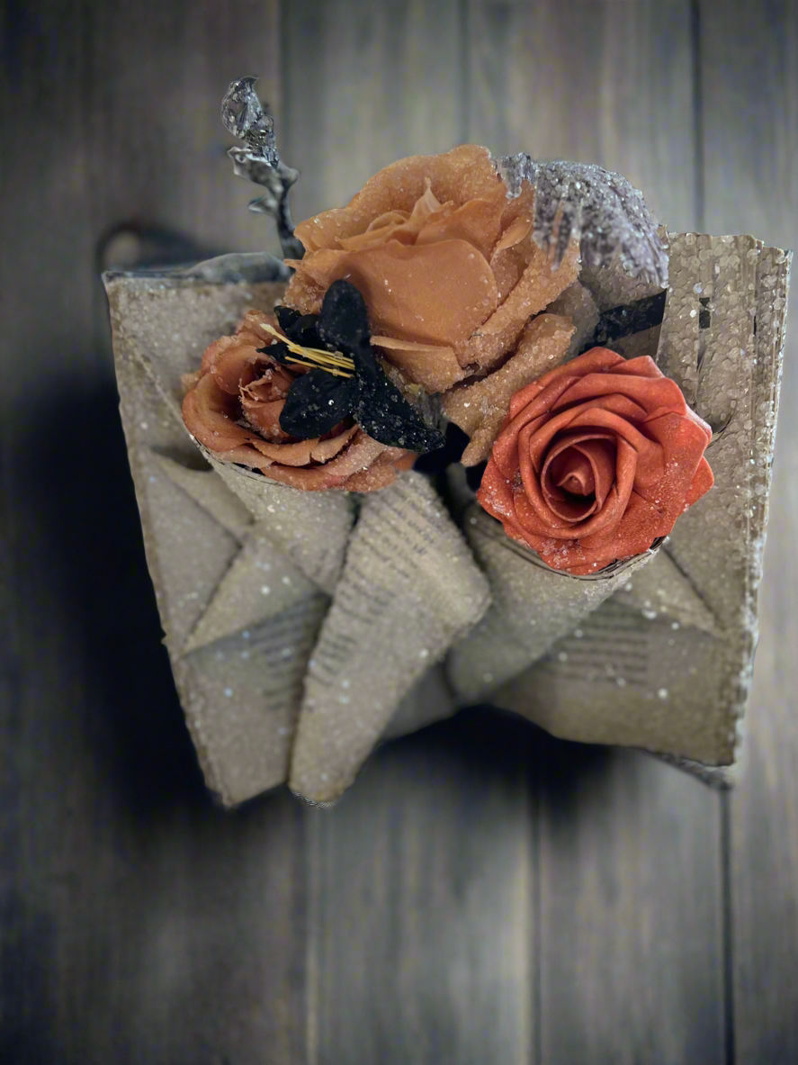 Crystallized TVD TO Book With Black Feather and Neutral Florals