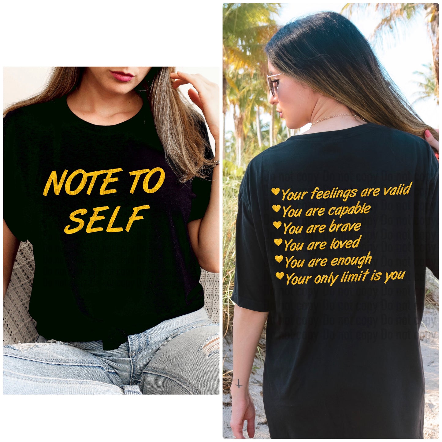 Note To Self Front And Back Affirmation