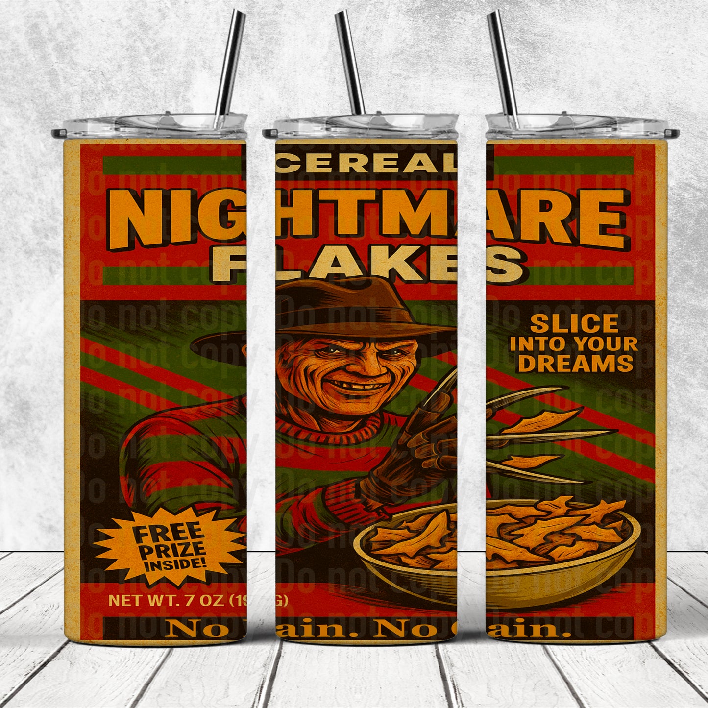 Nightmare Flakes 20oz Skinny Tumbler