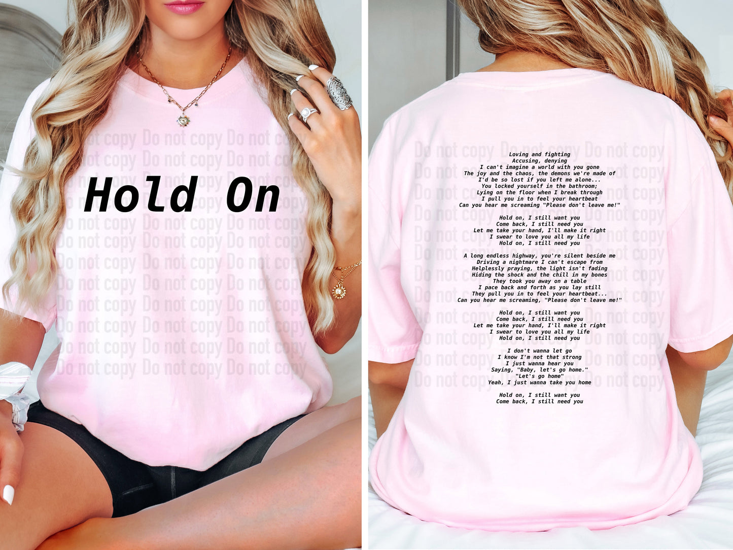 Hold On Lyrics Chord Overstreet Front and Back Design