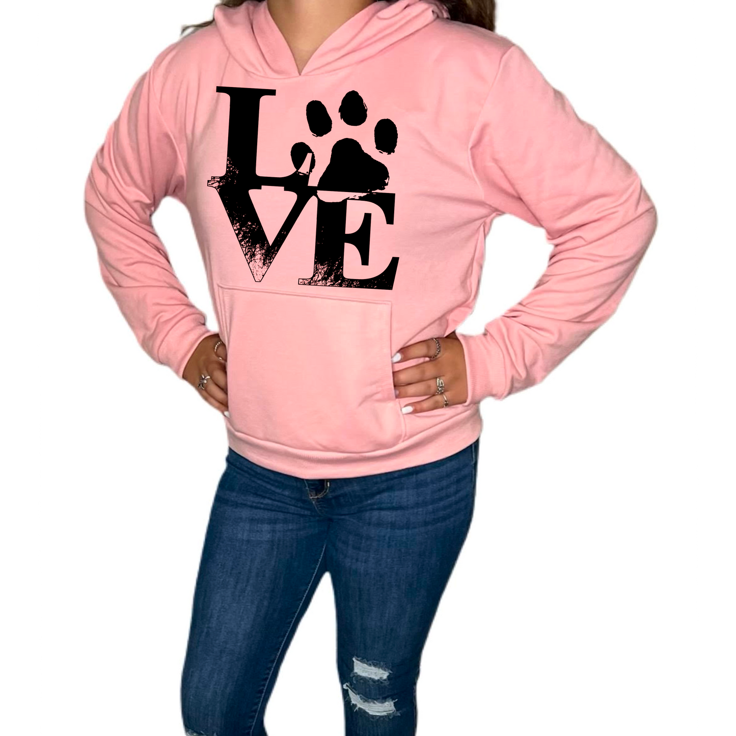 Love w/Paw Print - T-Shirt & Hoodie