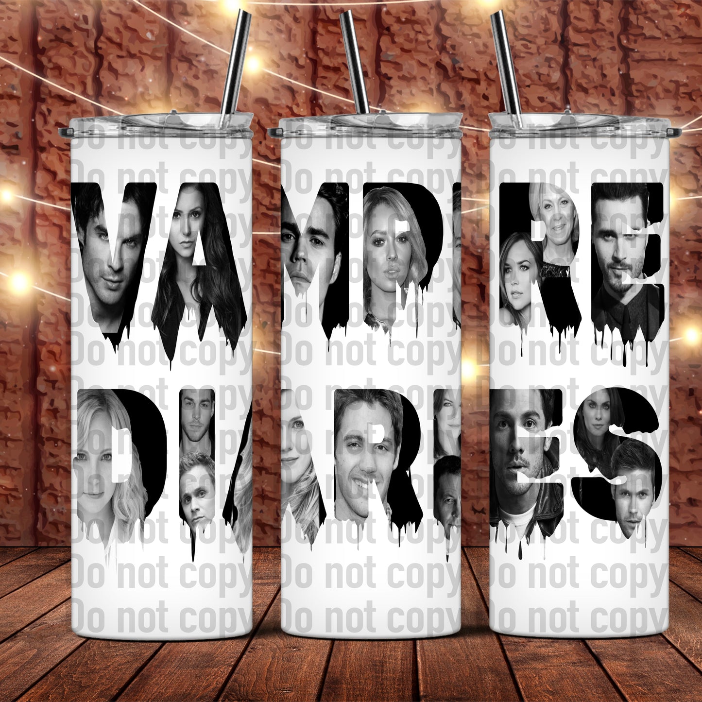 TVD Cast in Font 20oz Skinny Tumbler