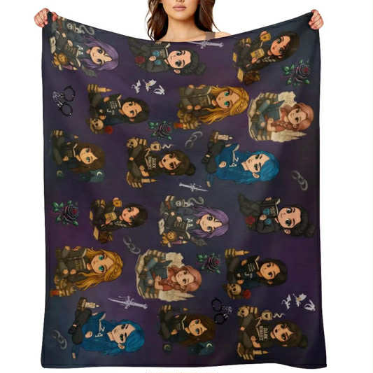 Chibi Bookish Girls Blanket - Pre Order