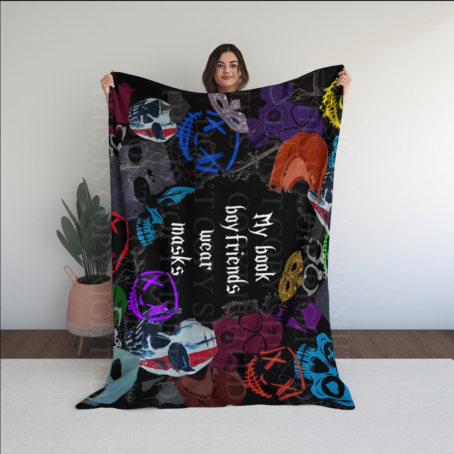 RTS Masked Book Boyfriends Blanket