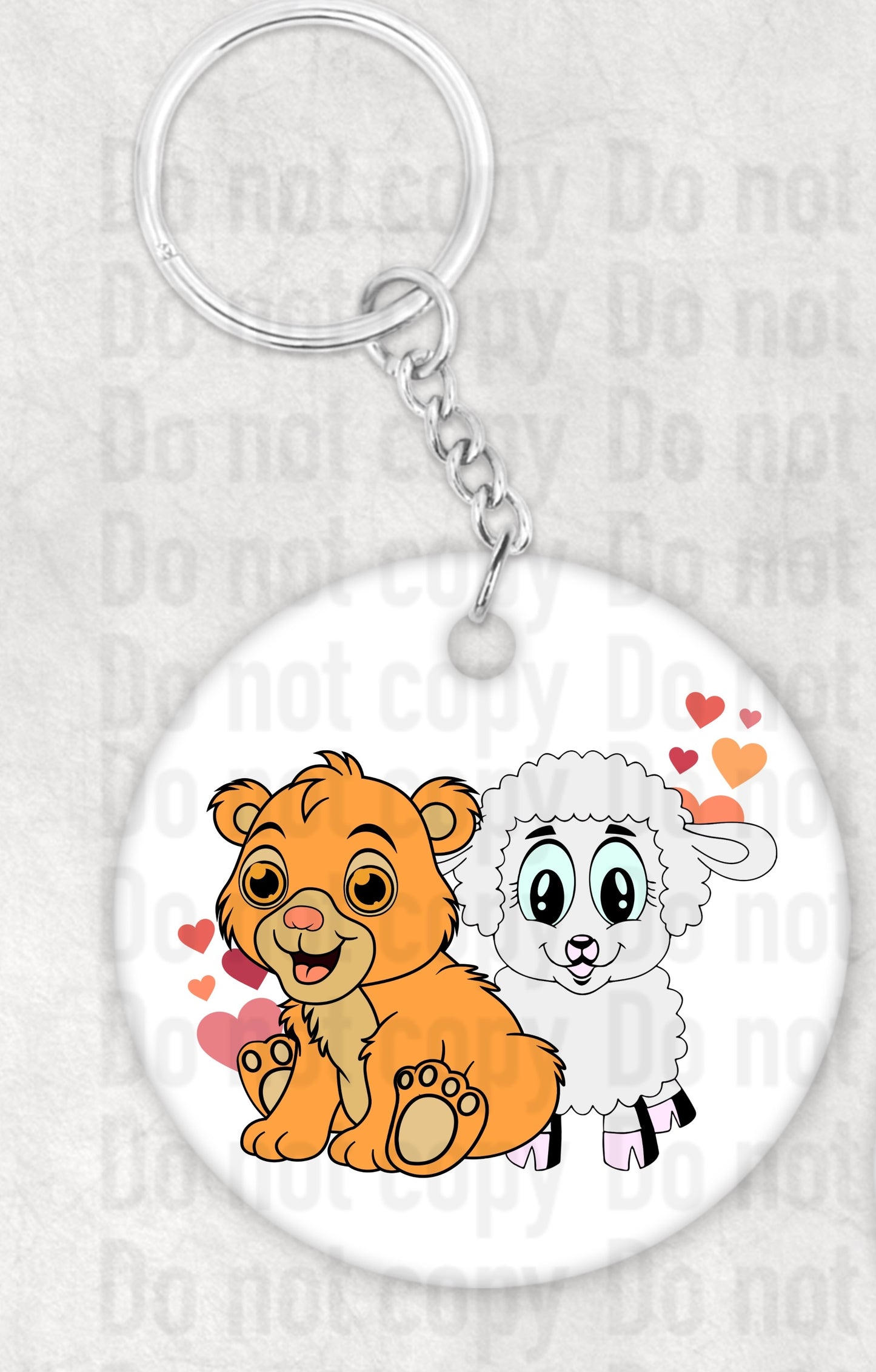 Lion And Lamb Twilight Keychain - Accessories