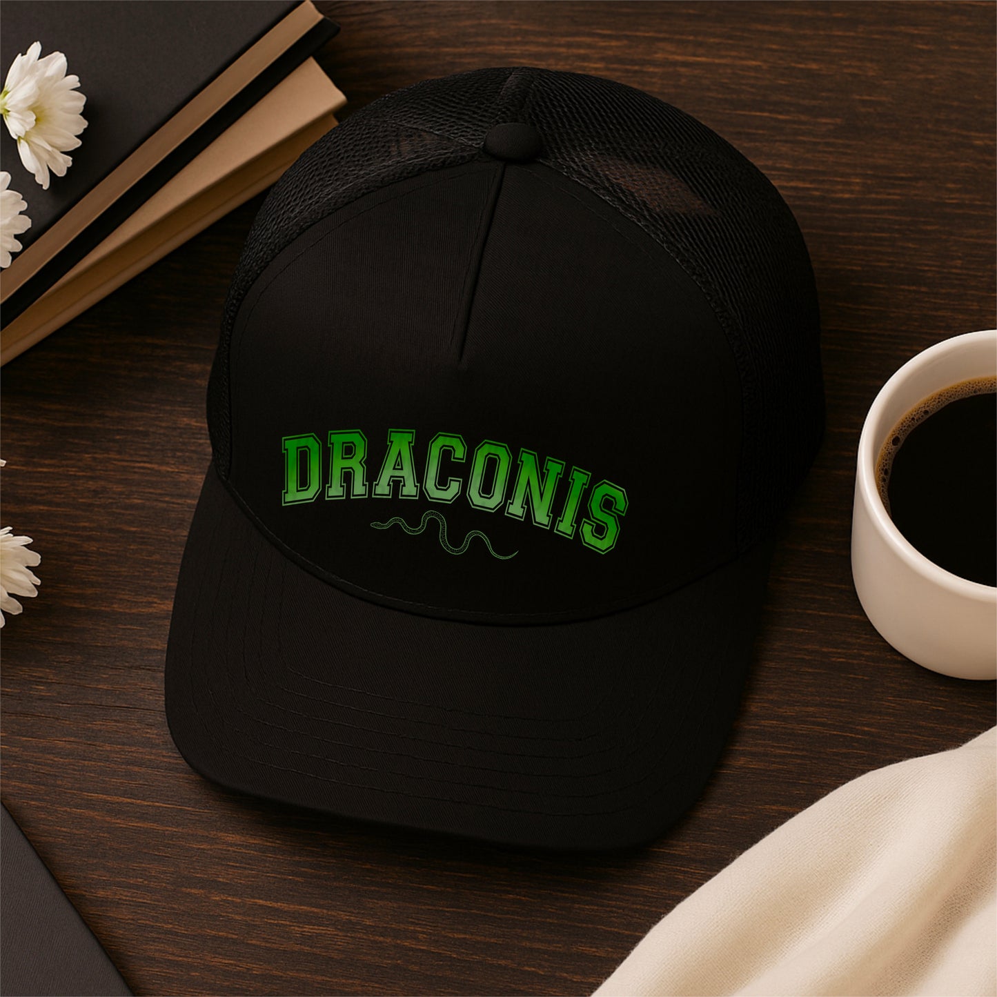 Draconis Letterman W/Snake Trucker Hat (officially licensed)