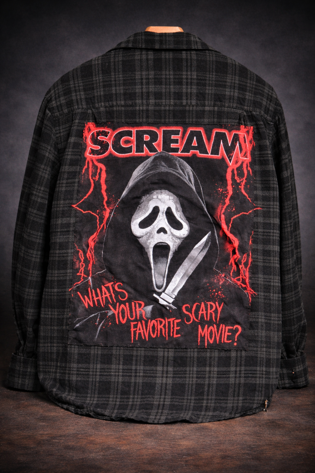 Scream Red Lightening Flannel