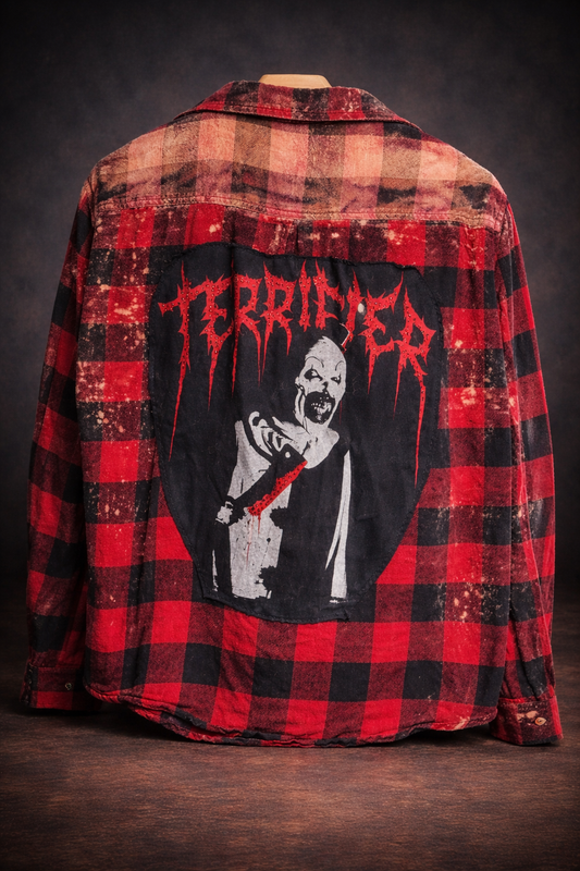 Terrifier Drippy Logo Flannel