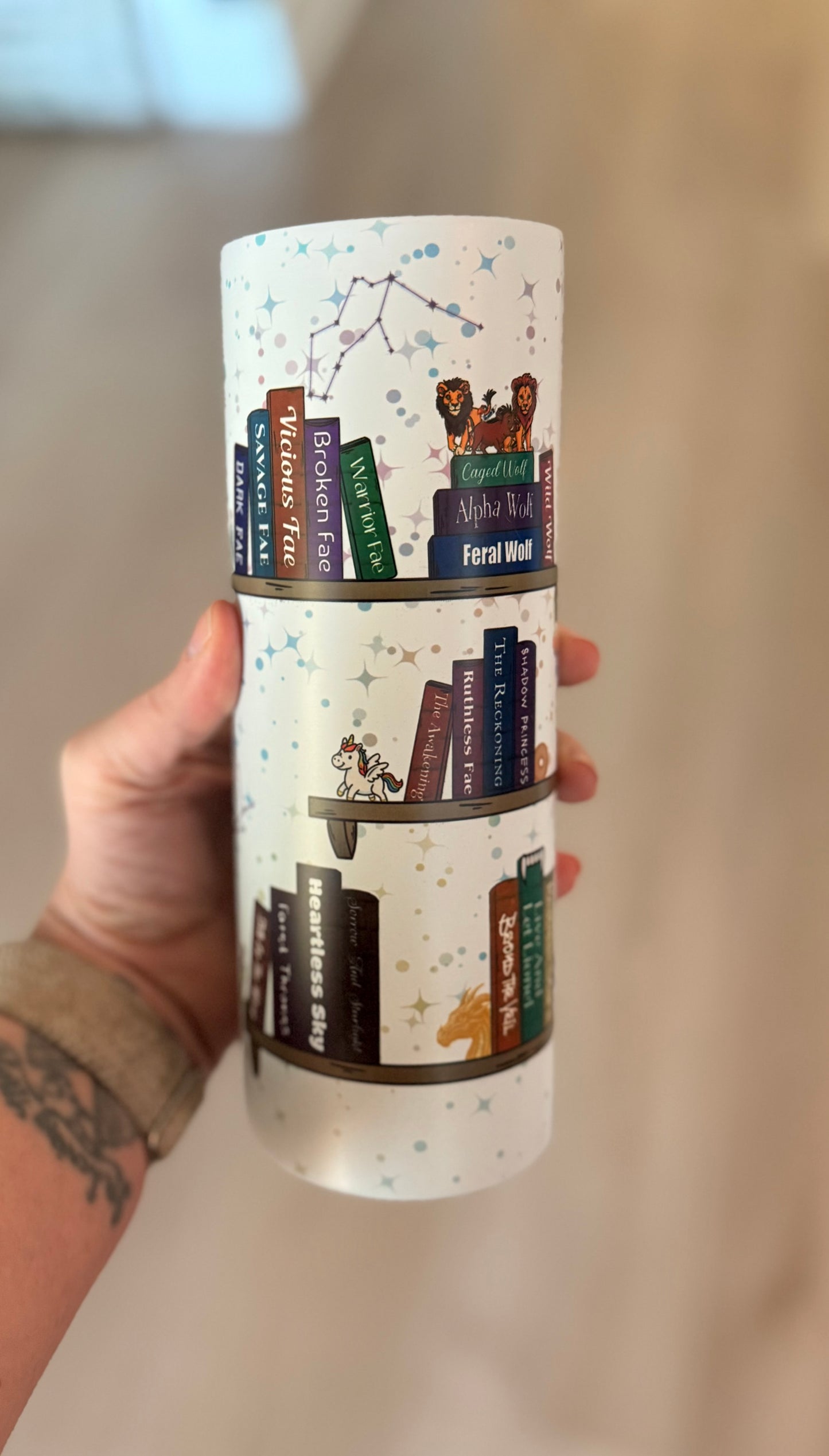 Welcome To Solaria Bookshelf (Officially Licensed) 20oz Skinny Tumbler