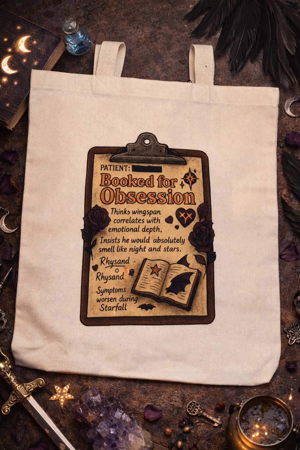 Booked for obsession tote bag