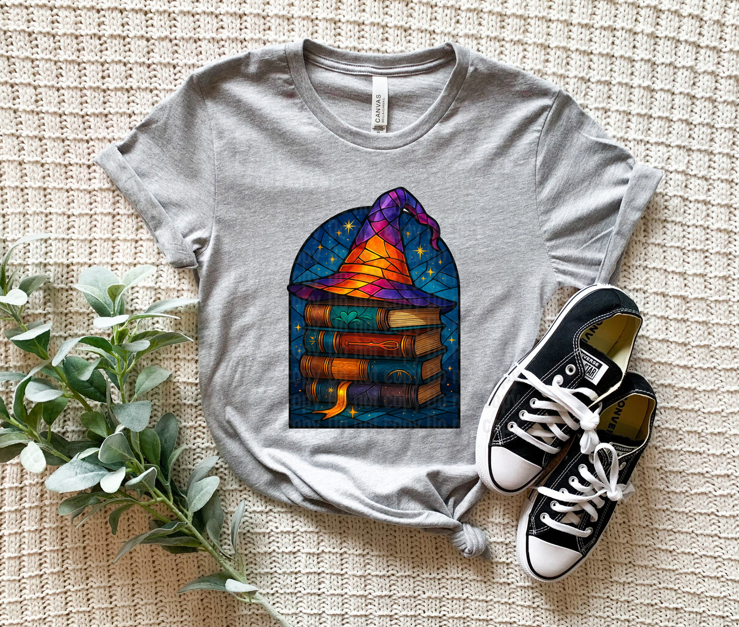 Stained Glass Hat And Books