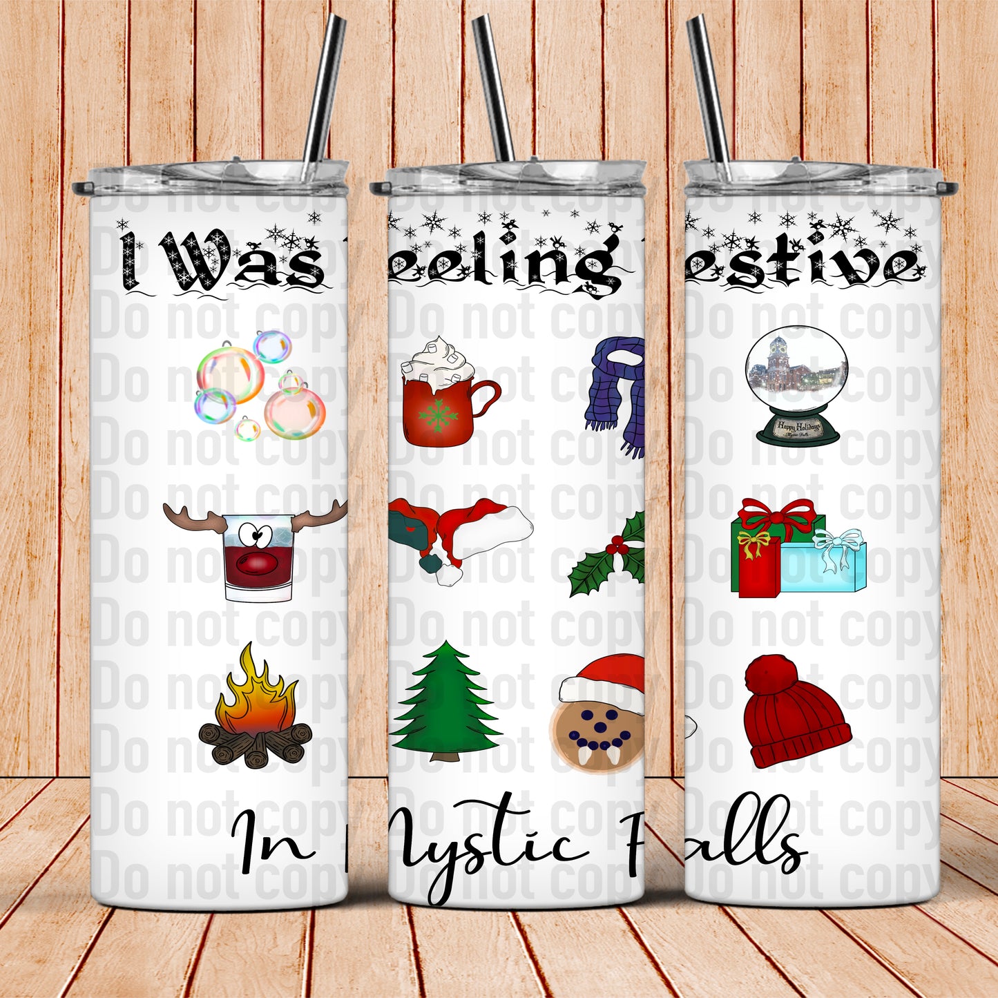 I Was Feeling Festive Multi Icon - 20oz Skinny Tumbler