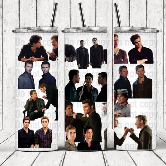 4 Brothers Salvatore Mikaelson Multi Image - 20oz Skinny Tumbler