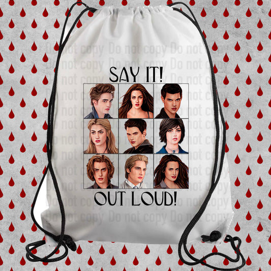 Say It Out Loud Twilight Cinch Bags