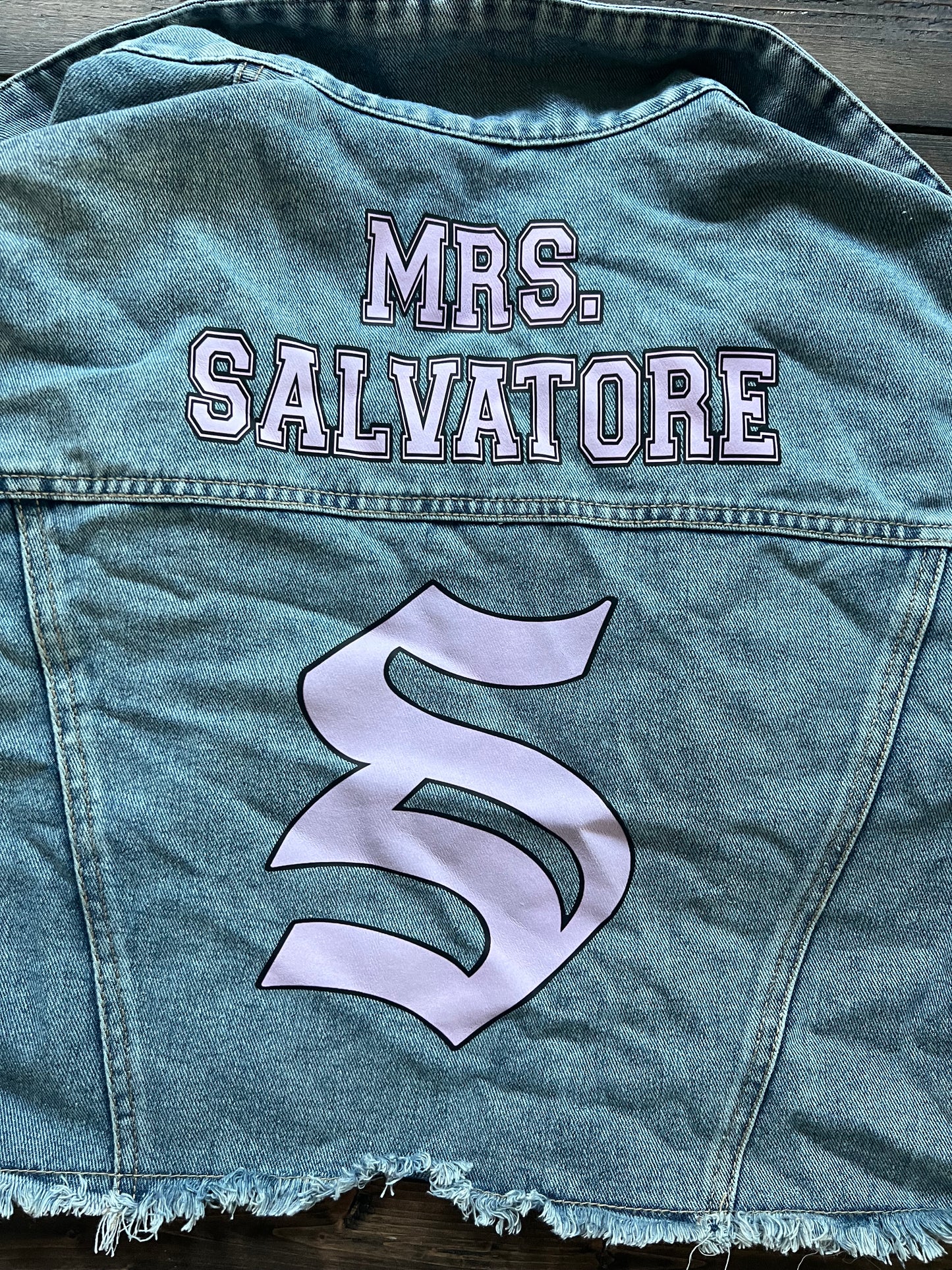 Mrs Salvatore Cropped Denim Jacket  RTS