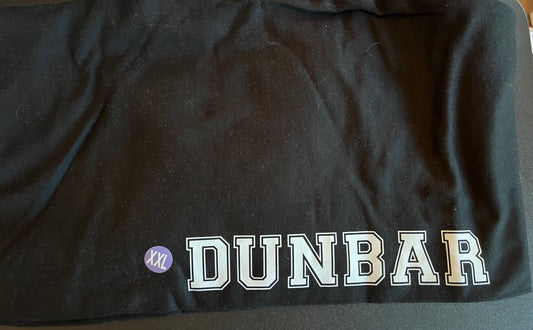 Dunbar Varsity Lettering Black Sweatpants ECC