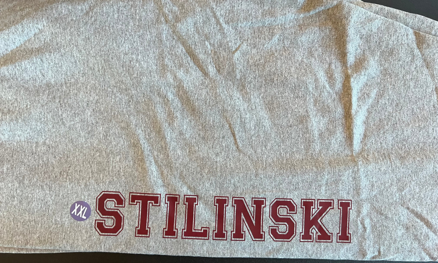 Stilinski Varsity Lettering Gray Sweatpants RTS