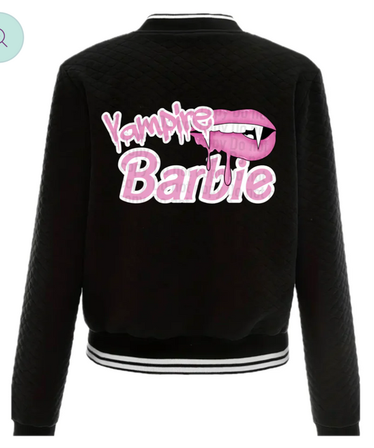 Black Vampire Barbie Bomber Jacket  RTS