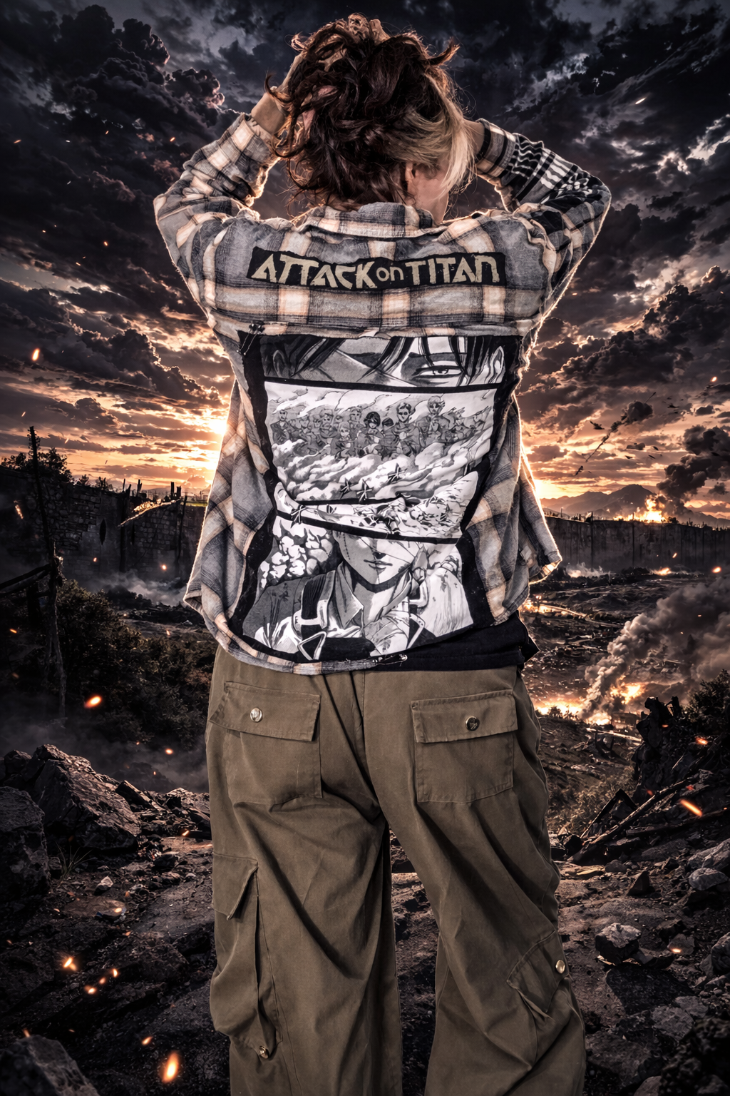 AOT Anime Flannel