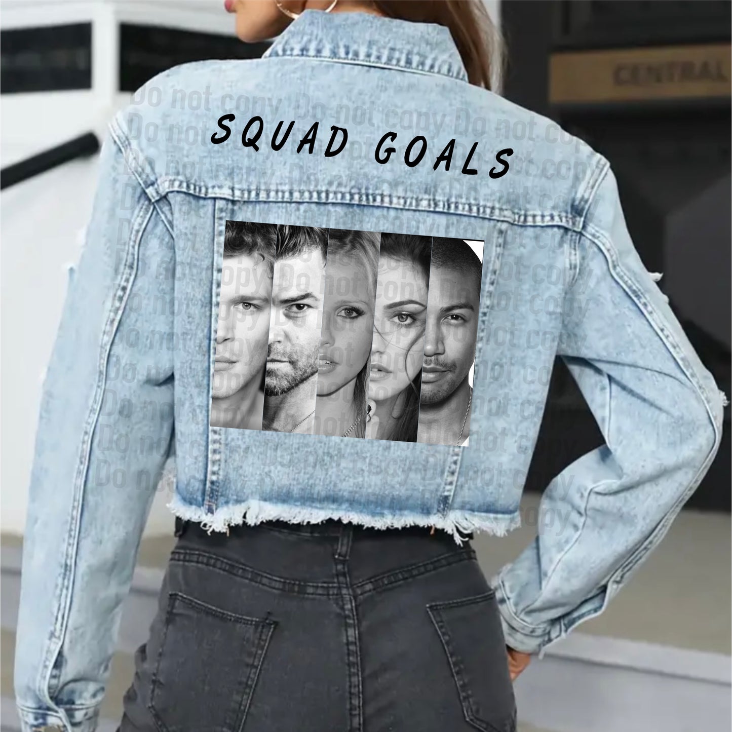 Squad TVD or Squad TO Cropped Denim Jacket