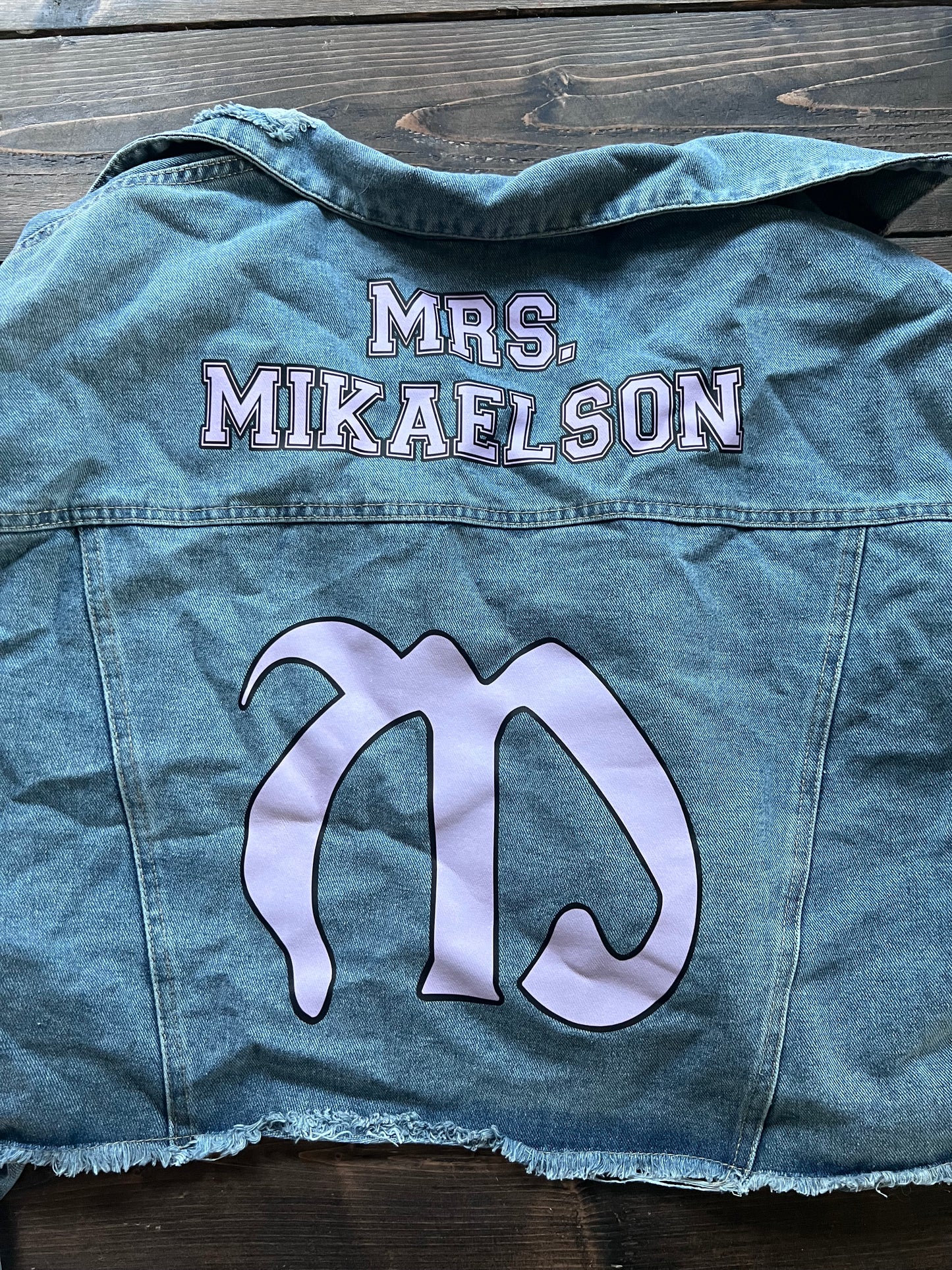 Mrs Mikaelson Cropped Denim Jacket RTS