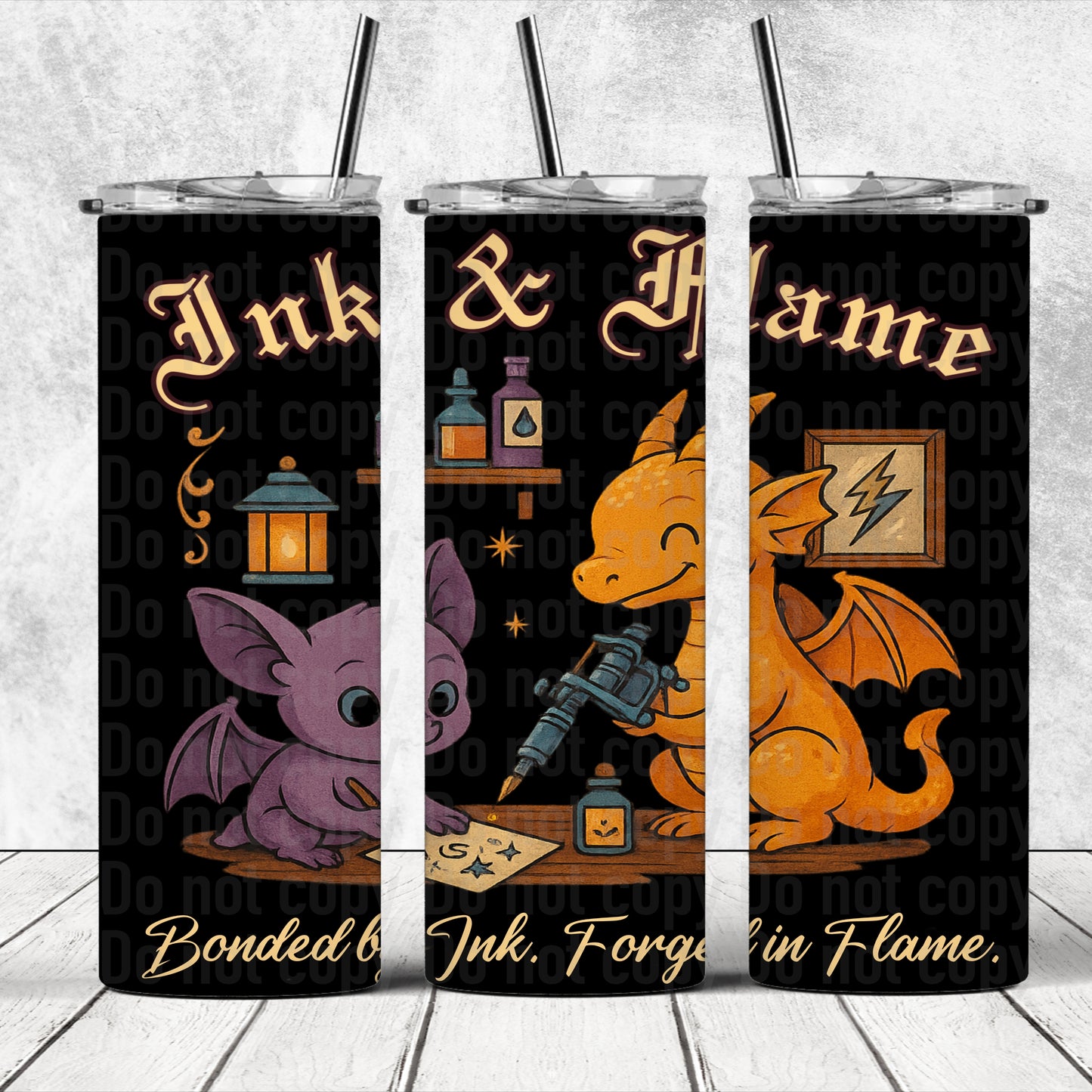 Ink & Flame  20oz Skinny Tumbler