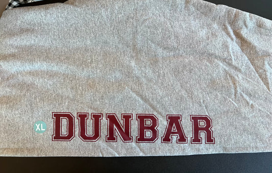 Dunbar Varsity Lettering Gray Sweatpants ECC