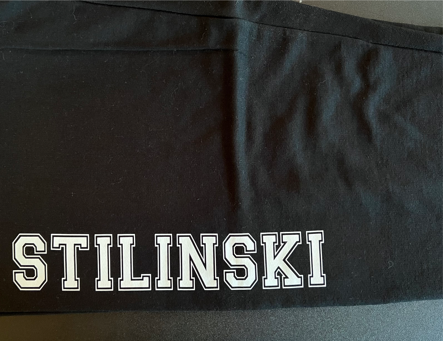 Stilinski Varsity Lettering Black Sweatpants RTS