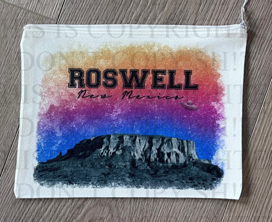 Roswell New Mexico Sunset Makeup Pouch - Accessories
