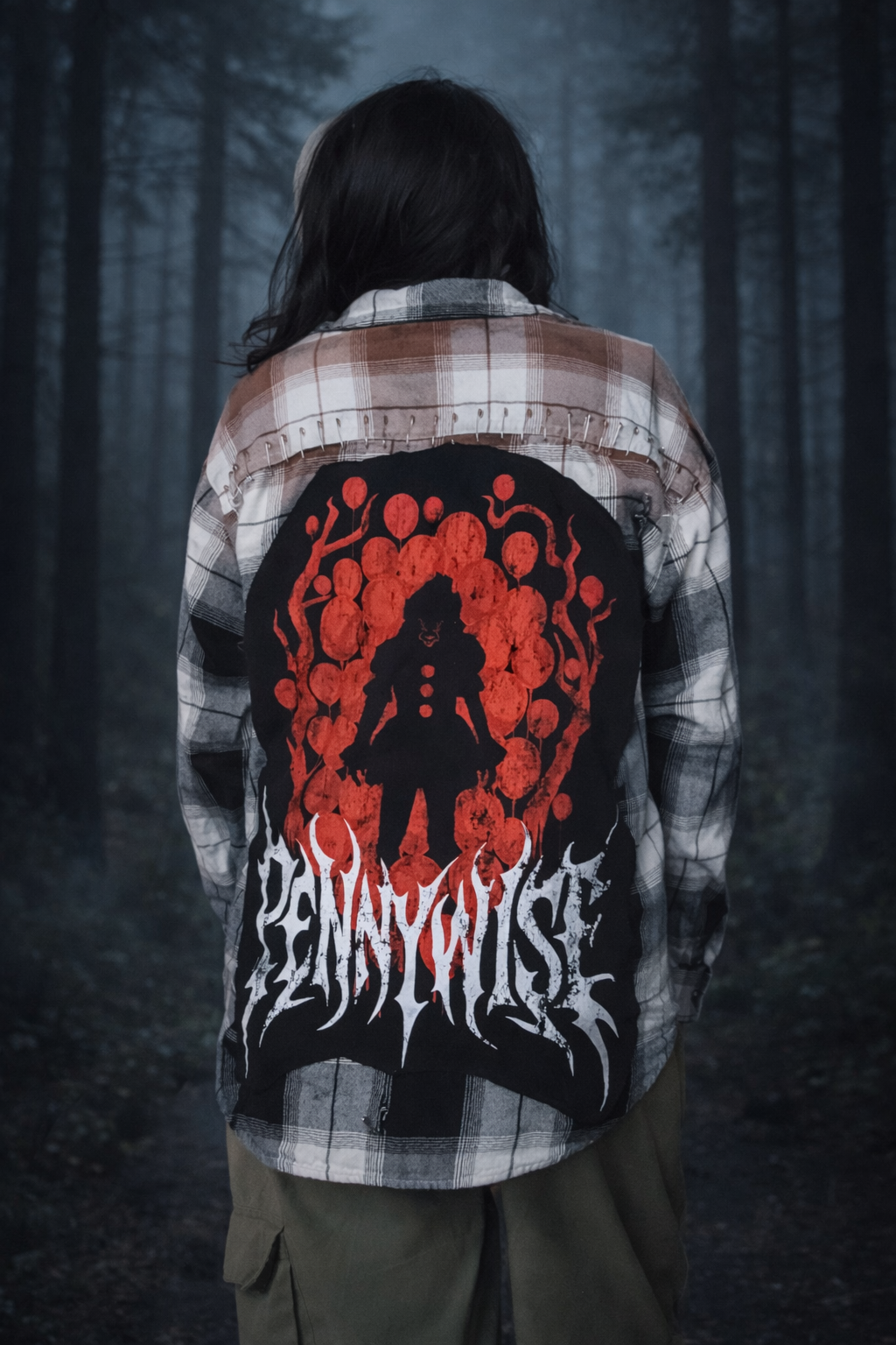 Pennywise Balloon Silhouette W/Pocket Flannel