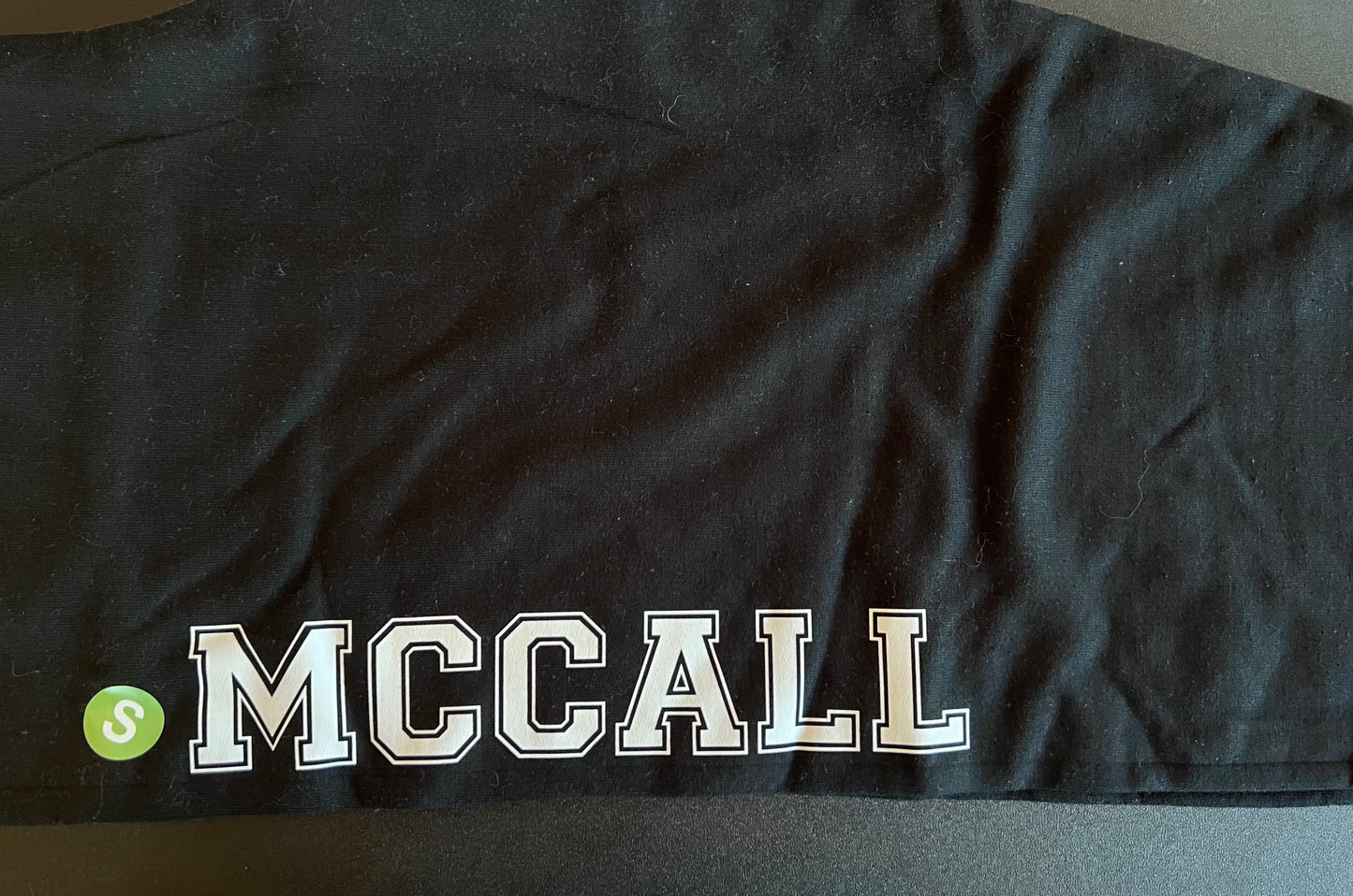 McCall Varsity Lettering Black Sweatpants RTS