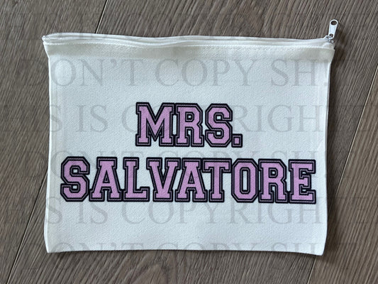 Mrs Salvatore or Mrs Mikaelson Makeup Pouch - Accessories