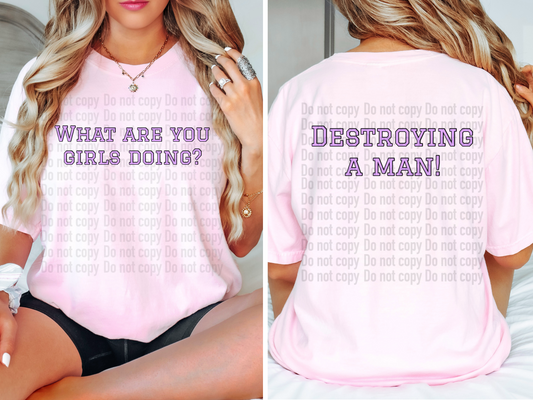 What Are You Girls Doing? Destroying A Man Front and Back JTMD