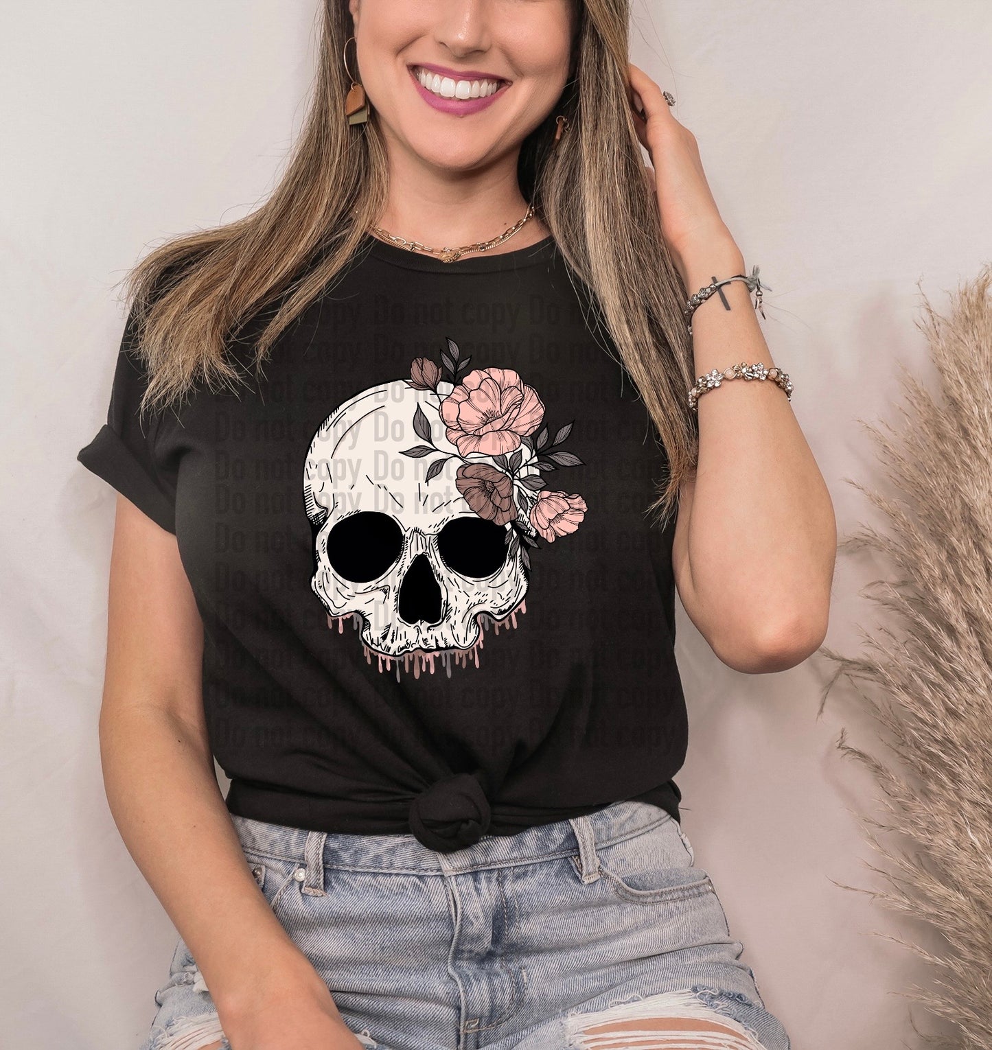 Floral skull- T-Shirt & Hoodie